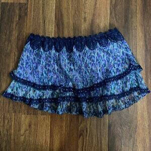 Y2k ruffled lace mini skirt